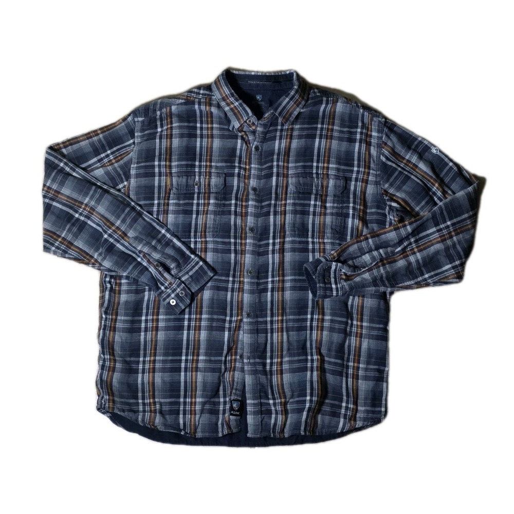 Kuhl Shirt Lite Long Sleeve Button Down Dessert Brown UPF 30 Mens XXL